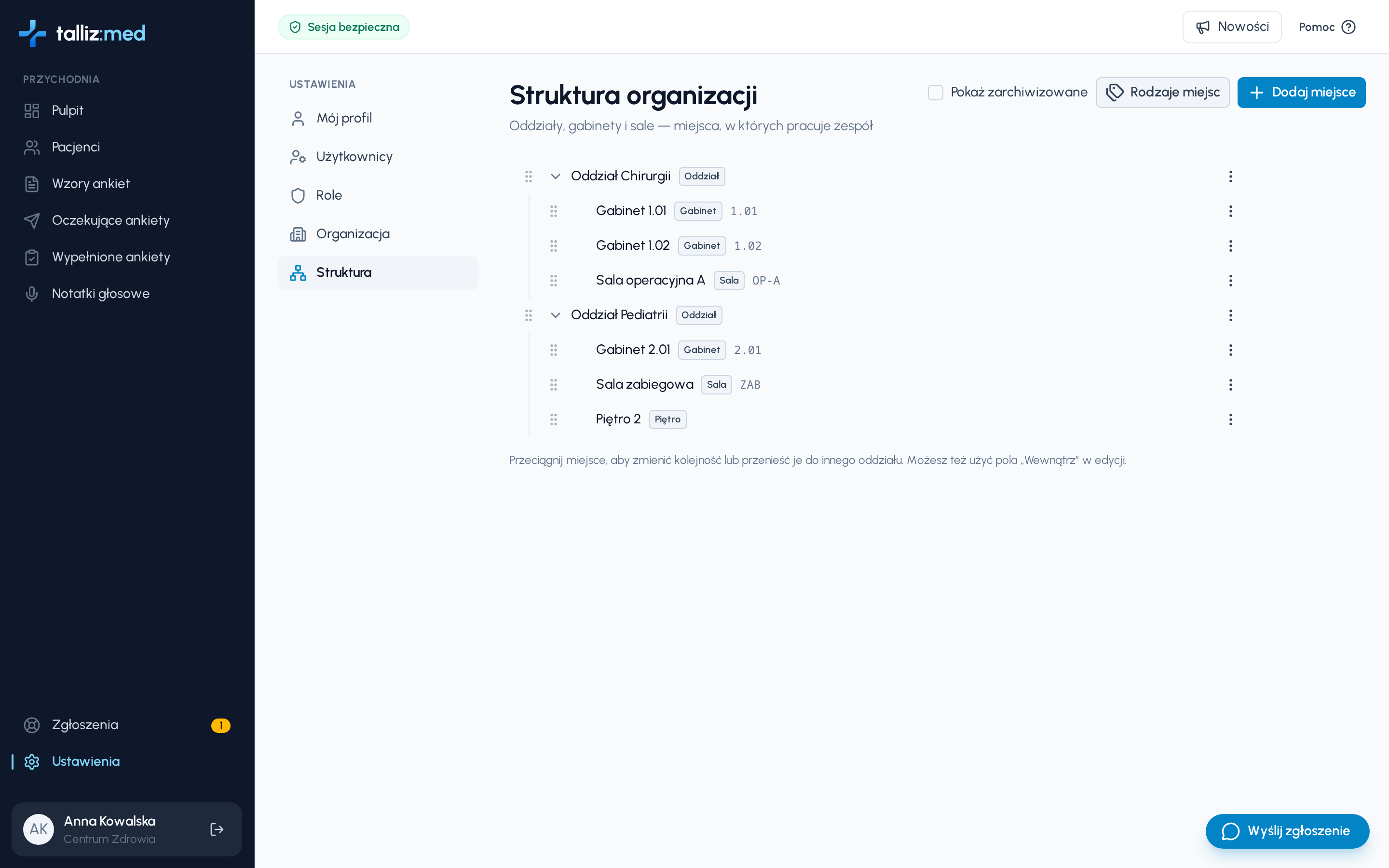 Drzewo struktury organizacji